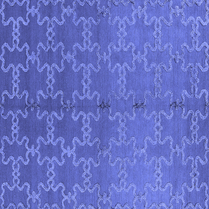 Square Machine Washable Oriental Blue Industrial Rug, wshurb2858blu