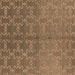 Square Oriental Brown Industrial Rug, urb2858brn