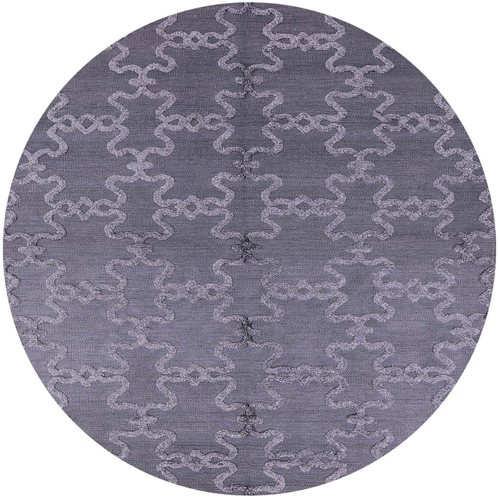Round Machine Washable Industrial Modern Grape Purple Rug, wshurb2858