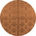 Round Oriental Orange Industrial Rug, urb2858org