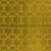 Square Machine Washable Oriental Yellow Industrial Rug, wshurb2858yw