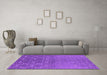 Machine Washable Oriental Purple Industrial Area Rugs in a Living Room, wshurb2858pur