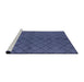 Sideview of Machine Washable Industrial Modern Slate Blue Rug, wshurb2859