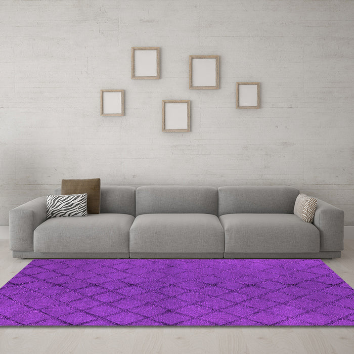 Trellis Pink Modern Rug in a Living Room, wshurb2859pnk