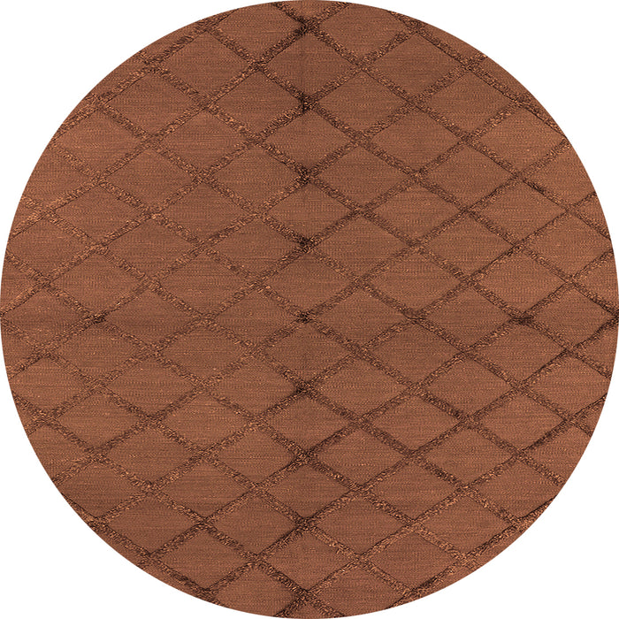 Round Trellis Orange Modern Area Rugs, wshurb2859org