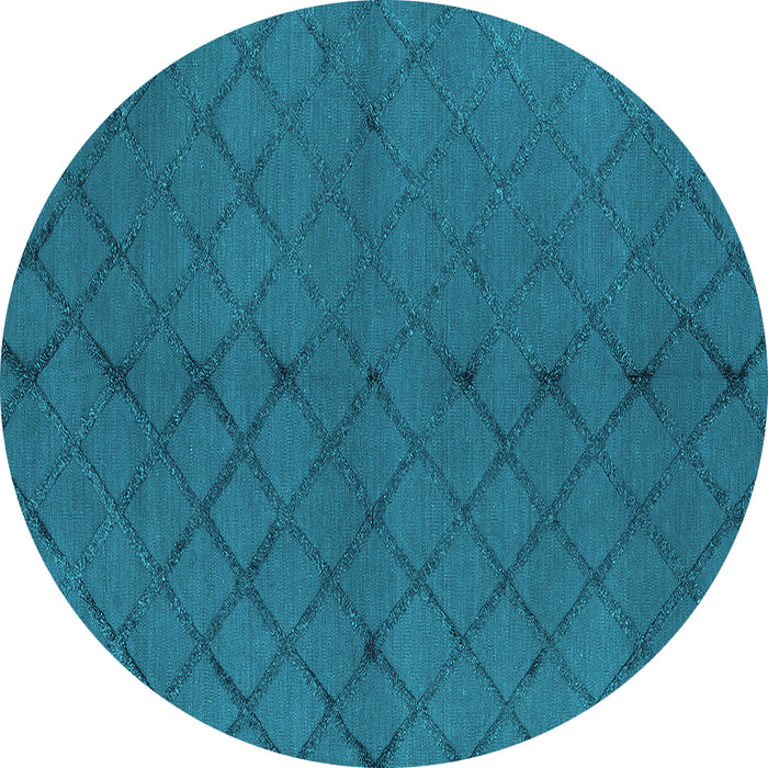 Round Trellis Turquoise Modern Rug, urb2859turq