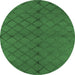 Round Trellis Emerald Green Modern Area Rugs, wshurb2859emgrn