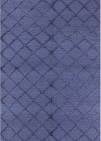 Machine Washable Industrial Modern Slate Blue Rug, wshurb2859