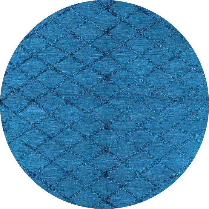 Round Trellis Light Blue Modern Rug, wshurb2859lblu