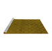 Sideview of Trellis Yellow Modern Rug, wshurb2859yw