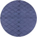 Round Mid-Century Modern Slate Blue Trellis Rug, urb2859