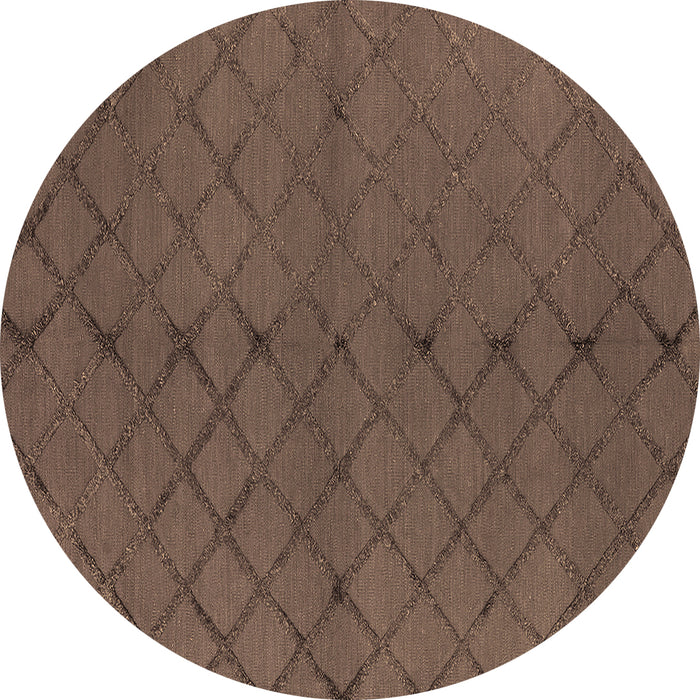 Round Trellis Brown Modern Rug, urb2859brn