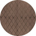 Round Trellis Brown Modern Rug, urb2859brn