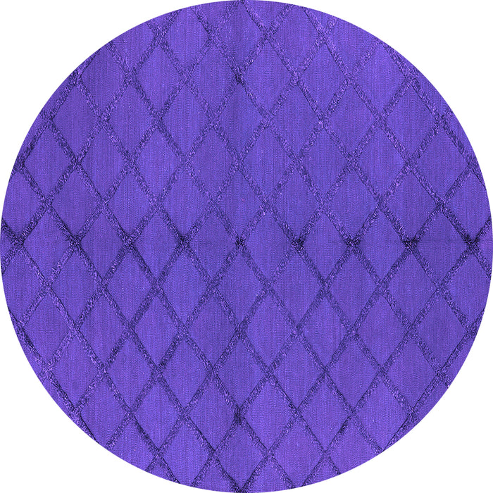 Round Trellis Purple Modern Rug, urb2859pur
