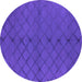 Round Trellis Purple Modern Rug, urb2859pur