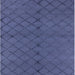 Square Mid-Century Modern Slate Blue Trellis Rug, urb2859