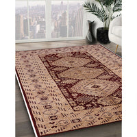 Mid-Century Modern Light Salmon Rose Pink Oriental Rug, urb2860