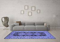 Machine Washable Oriental Blue Traditional Rug, wshurb2860blu