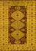 Oriental Yellow Traditional Rug, urb2860yw