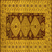 Square Oriental Yellow Traditional Rug, urb2860yw