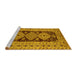 Sideview of Machine Washable Oriental Yellow Traditional Rug, wshurb2860yw