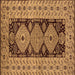 Square Oriental Brown Traditional Rug, urb2860brn