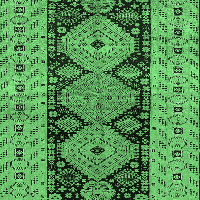 Machine Washable Oriental Emerald Green Traditional Area Rugs, wshurb2860emgrn