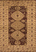 Machine Washable Oriental Brown Traditional Rug, wshurb2860brn