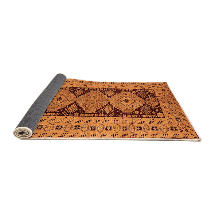 Sideview of Oriental Orange Traditional Rug, urb2860org