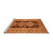 Sideview of Machine Washable Oriental Orange Traditional Area Rugs, wshurb2860org