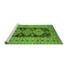 Sideview of Machine Washable Oriental Green Traditional Area Rugs, wshurb2860grn