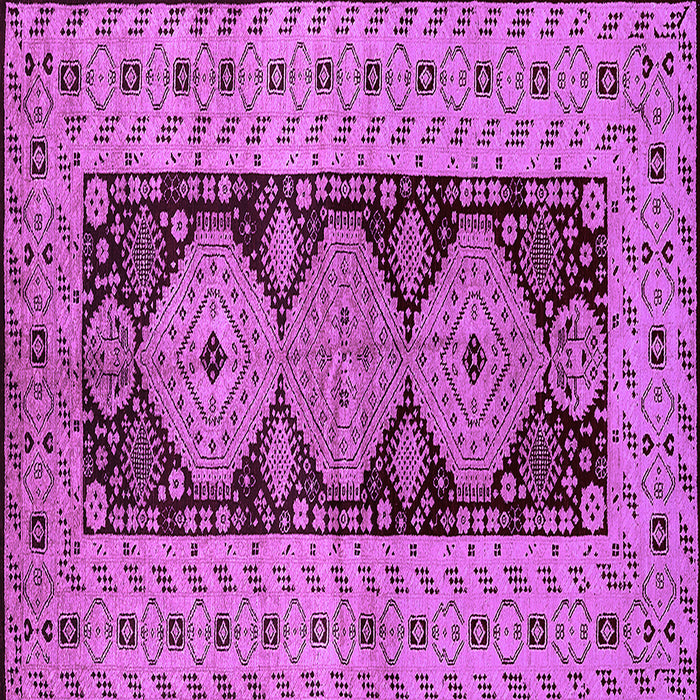 Square Machine Washable Oriental Purple Traditional Area Rugs, wshurb2860pur