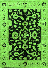 Oriental Green Traditional Rug, urb2861grn