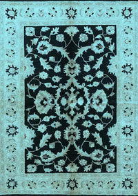 Oriental Light Blue Traditional Rug, urb2861lblu