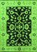 Machine Washable Oriental Green Traditional Area Rugs, wshurb2861grn