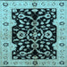 Square Oriental Light Blue Traditional Rug, urb2861lblu