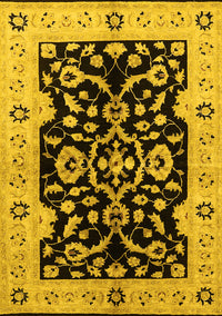 Oriental Yellow Traditional Rug, urb2861yw