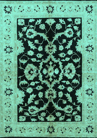 Oriental Turquoise Traditional Rug, urb2861turq