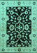 Oriental Turquoise Traditional Rug, urb2861turq