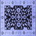 Square Oriental Blue Traditional Rug, urb2861blu