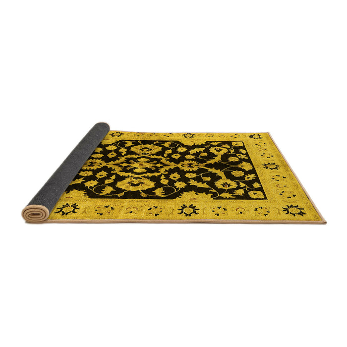 Sideview of Oriental Yellow Traditional Rug, urb2861yw