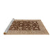 Sideview of Machine Washable Industrial Modern Saddle Brown Rug, wshurb2862