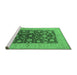 Sideview of Machine Washable Oriental Emerald Green Industrial Area Rugs, wshurb2862emgrn