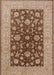 Machine Washable Industrial Modern Saddle Brown Rug, wshurb2862