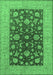 Machine Washable Oriental Emerald Green Industrial Area Rugs, wshurb2862emgrn