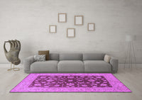 Machine Washable Oriental Purple Industrial Rug, wshurb2862pur