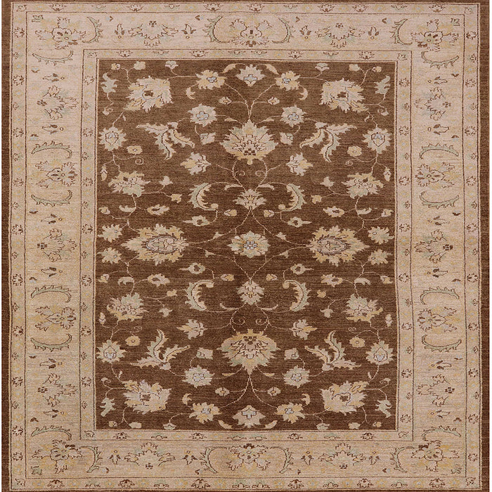 Square Mid-Century Modern SaddleBrown Oriental Rug, urb2862