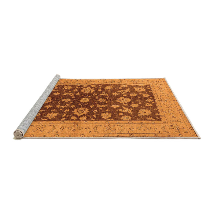 Sideview of Machine Washable Oriental Orange Industrial Area Rugs, wshurb2862org