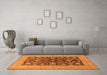 Machine Washable Oriental Orange Industrial Area Rugs in a Living Room, wshurb2862org