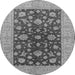 Round Oriental Gray Industrial Rug, urb2862gry